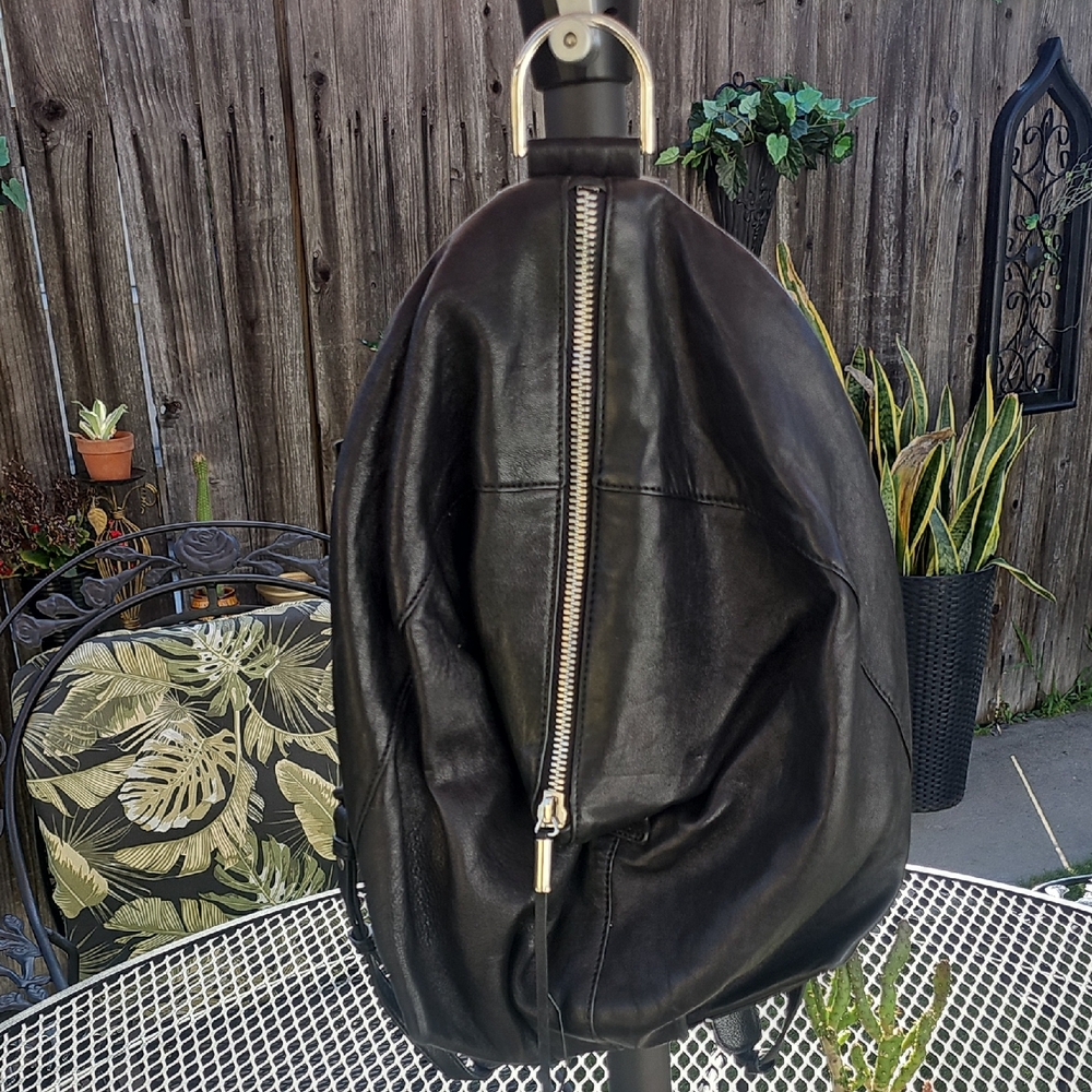 Vince Camuto Black Leather Backpack